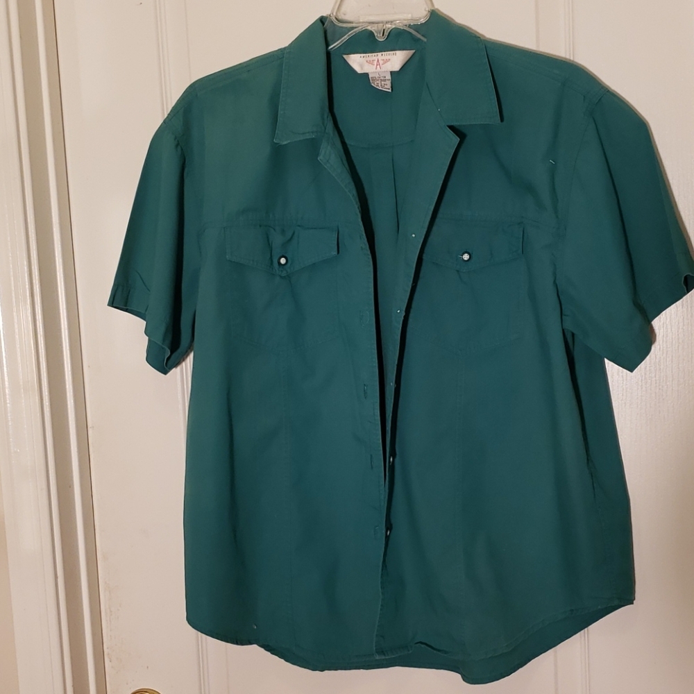 Mens large green American Weekend shirt